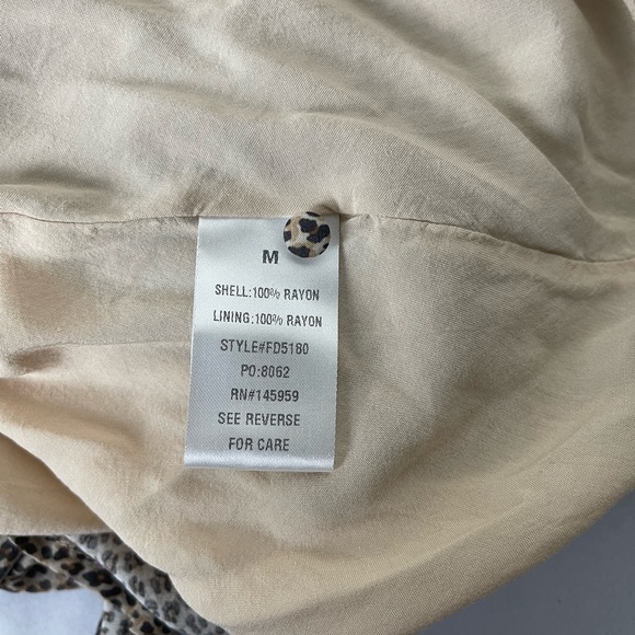 VICI Cheetah Prints 100%Rayon Mini Dress /Longline Tunic Dress 3/4Sleeve… - Picture 11 of 12